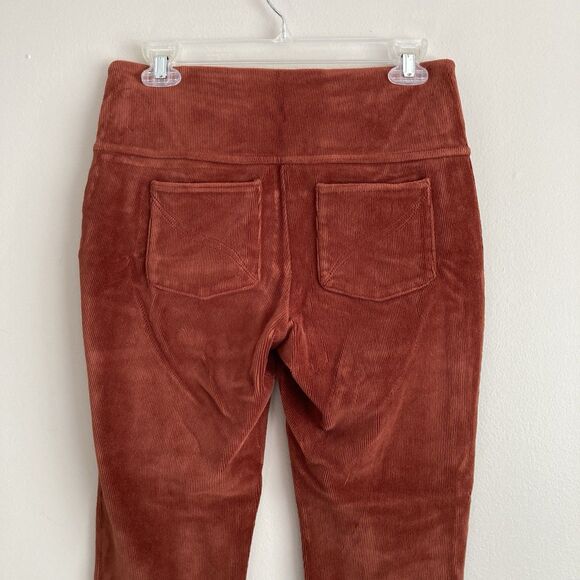 Suave Leggings Womens Medium Rust Knit Corduroy Stretch Tummy Control Pants - Picture 5 of 7